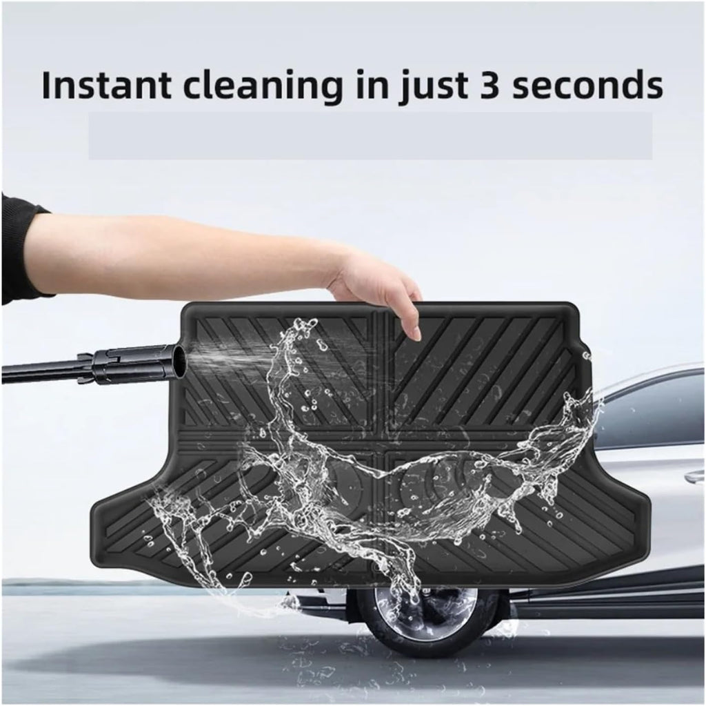Compatible with Tesla Model X 2023 2024 TPE 3D Car Floor Mats Cargo Liner Trunk Pad Waterproof Protective Left Rudder(New 7MODELX5PCS)