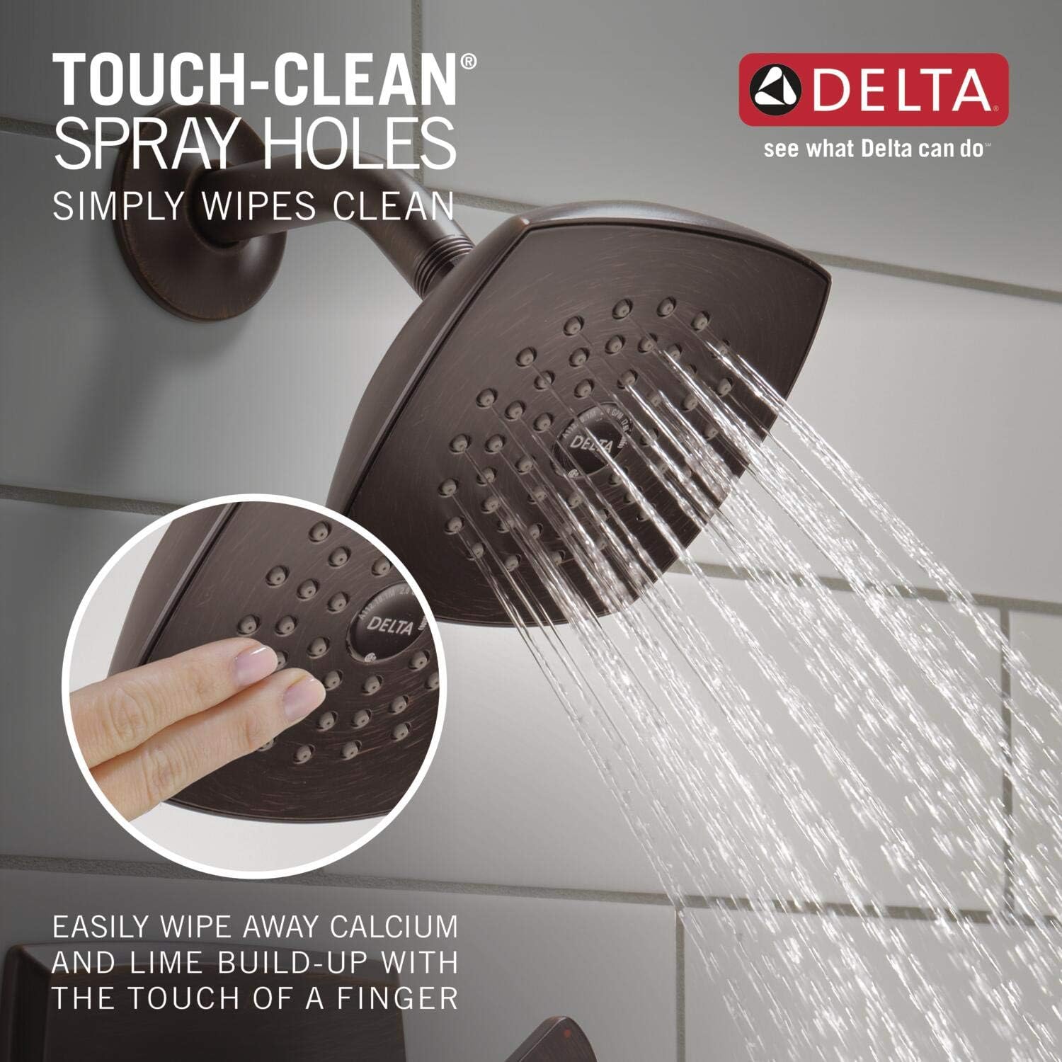 Delta Ashlyn 14 Series Rain Shower Faucet Set, Oil Rubbed Bronze Shower Head and Handle Set, Valve Trim Kit, Venetian Bronze T14264-RB (Valve Not Included)