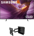 Samsung QN55S85FAFXZA 55 Inch OLED HDR 4K Smart TV with a Kanto R400 Recessed in-Wall Full Motion Articulating Mount (2025)