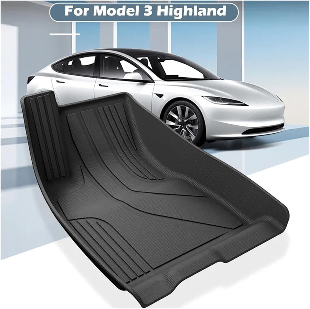 Floor Mats | Compatible with Tesla Model 3 Highland 2025 TPE All Weather Cargo Liner Water Resistant Single Double Layer Mats Accessories(SN-M3H FL 6PCS LHD)