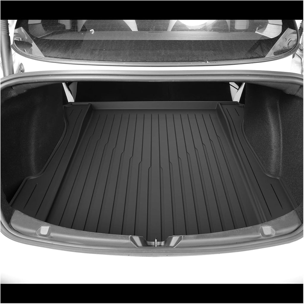 Floor Mats | Compatible with Tesla Model 3 2021 2022 2023 Car Floor Mats Cargo Liner Trunk Pad 3D TPE Waterproof Protective Black(M3 LHD 3PCS)