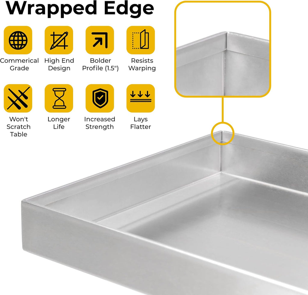 Celestial Fire Pit Cover for 30'x10' Rectangular Burner Pan (33' x 13' Actual Size), Stainless Steel, Wrapped Edge