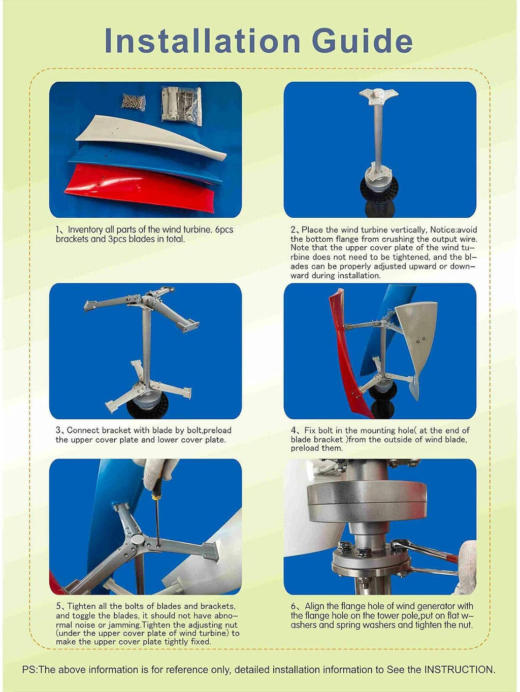 Wind Power Generator Wind Turbine Generator Kit Vertical 400W 12V 3 Blades with Controller Kit