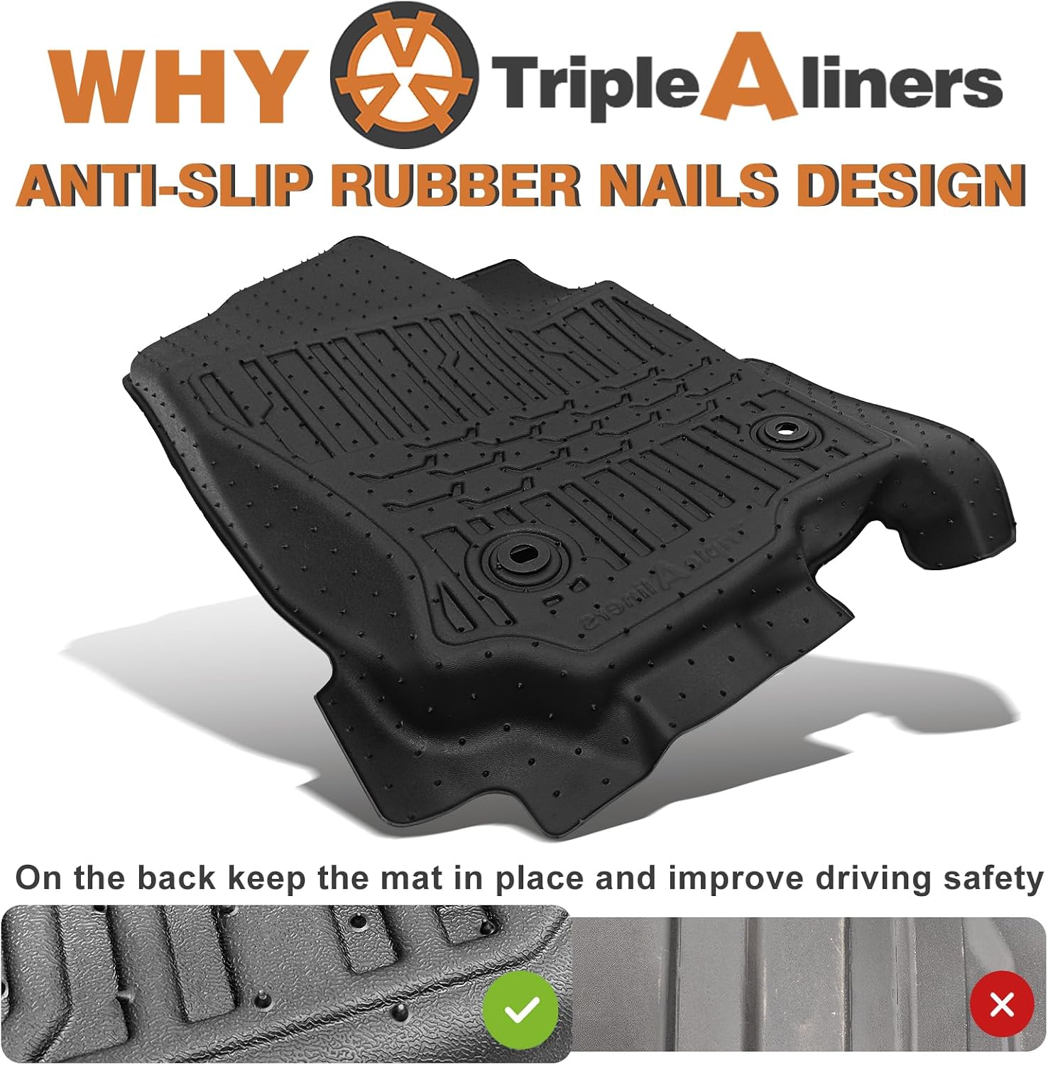 TripleAliners Floor Mats & Trunk Mat & Rear Seatback Cover All Weather TPE Liners Fit for Toyota 2025 2026 4Runner Accessories Custom Fit TPE Heavy-Duty (Only for 5 Seats) - Not for Hybrid Model