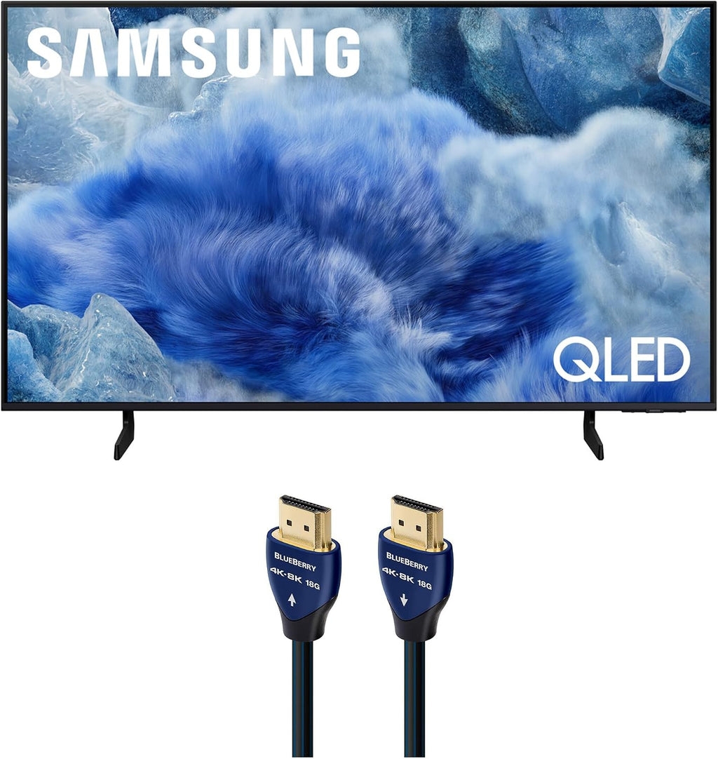 Samsung QN43Q8FAAFXZA 43 Inch Class QLED Q8F 4K Vision AI Smart TV with an AudioQuest Blueberry 2.25M 18G 4K-8K HDMI Digital Cable (2025)