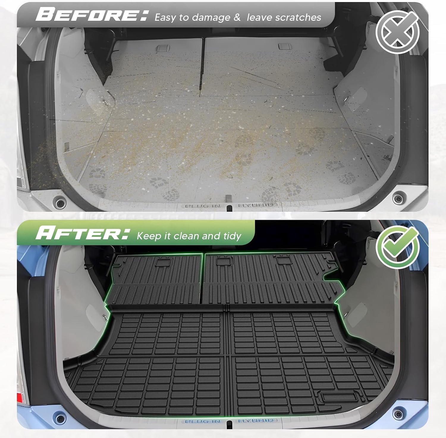 Cartist Floor Mats for Toyota Prius 2010-2015 (Not fit Plug in, V or C), All Weather Cargo Liner for Prius Accessories, Heavy Duty TPE Cargo Mats, Car Accessories