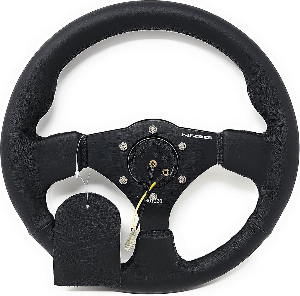New NRG Innovations Reinforced Pilota Series Steering Wheel RST-001WT + U.S. Performance Lab Air Freshener