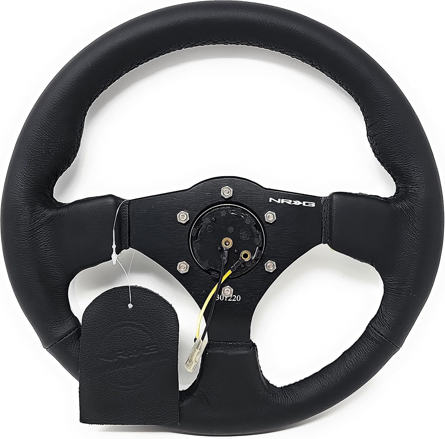 New NRG Innovations Reinforced Pilota Series Steering Wheel RST-001WT + U.S. Performance Lab Air Freshener