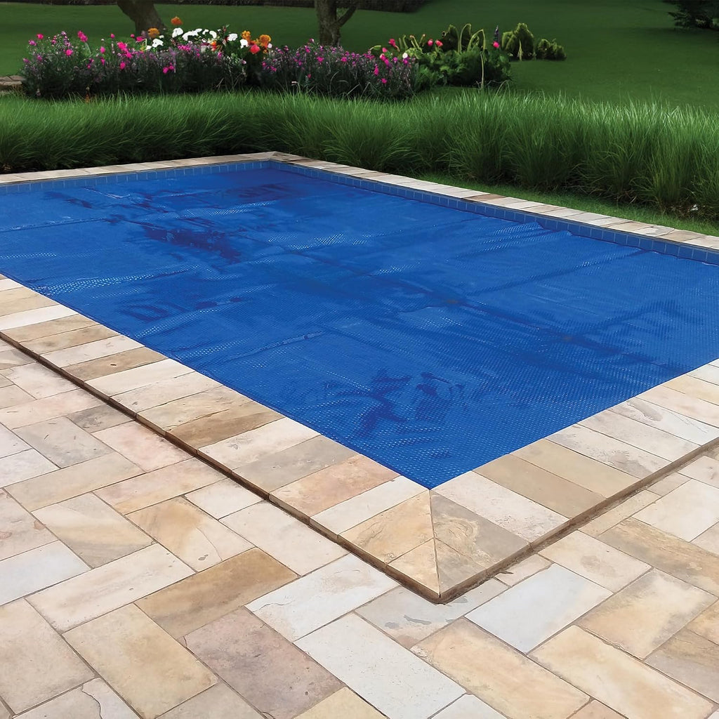 In The Swim 18' x 36' Standard Blue Rectangle Solar Pool Cover 8 Mil for Solar Heating Above Ground Pools and Inground Pools