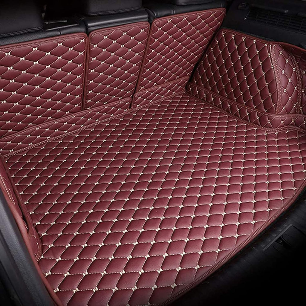Car Leather Boot Mats for Toyota RAV-4 2013-2020 2021, Custom Full Coverage Cargo Liner Boot Carpets Tray Protector Pad Anti Scratch,D