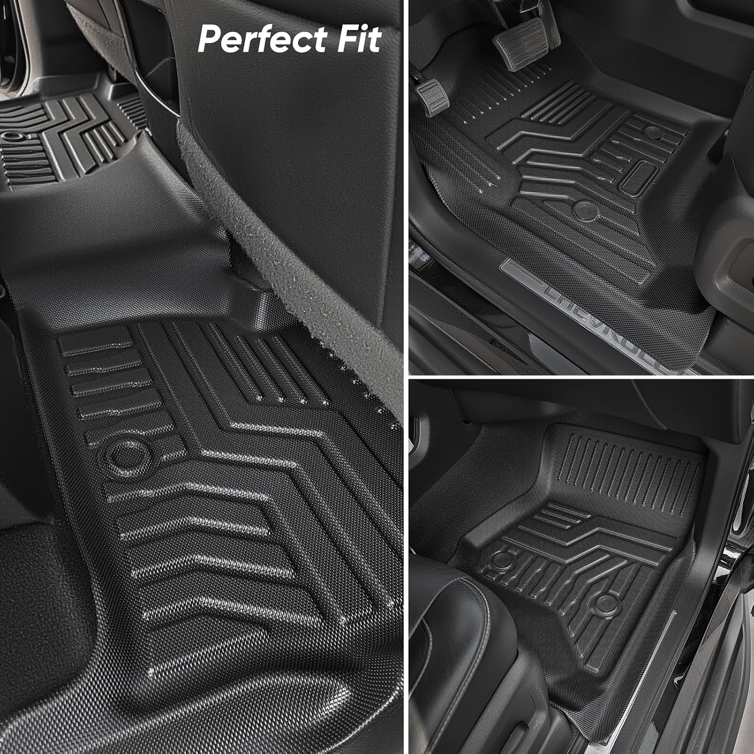 for Chevy Tahoe for GMC Yukon Floor Mats & Cargo Liner 2015-2020 7 Seats (Not for XL), All Weather Trunk Mats for Chevrolet Tahoe Rear Backrest Mats Accessories 2015 2016 2017 2018 2019 2020