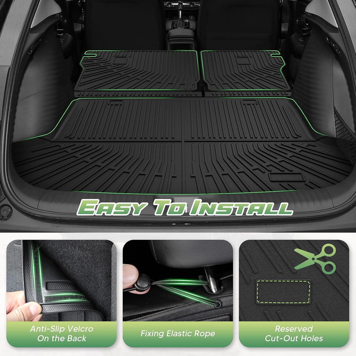 Cartist Floor Mats for Honda HR-V 2023 2024 2025 2026 (Gasoline & Hybrid), All Weather Cargo Liner & Door Sill Guards for HRV Accessories, Heavy Duty TPE Cargo Mats, Car Accessories