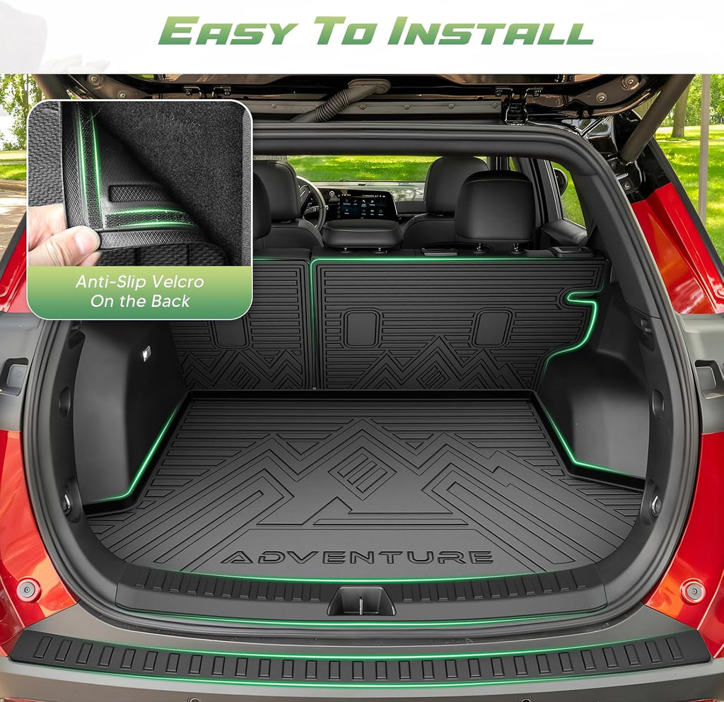 Floor Mats for 2025 2026 Chevrolet Equinox Gas (Not for EV) & GMC Terrain, All Weather Floor Mat & Cargo Liner & Door Sill Guards for Chevy Equinox Accessories, Heavy Duty Car Mats, Car Accessories