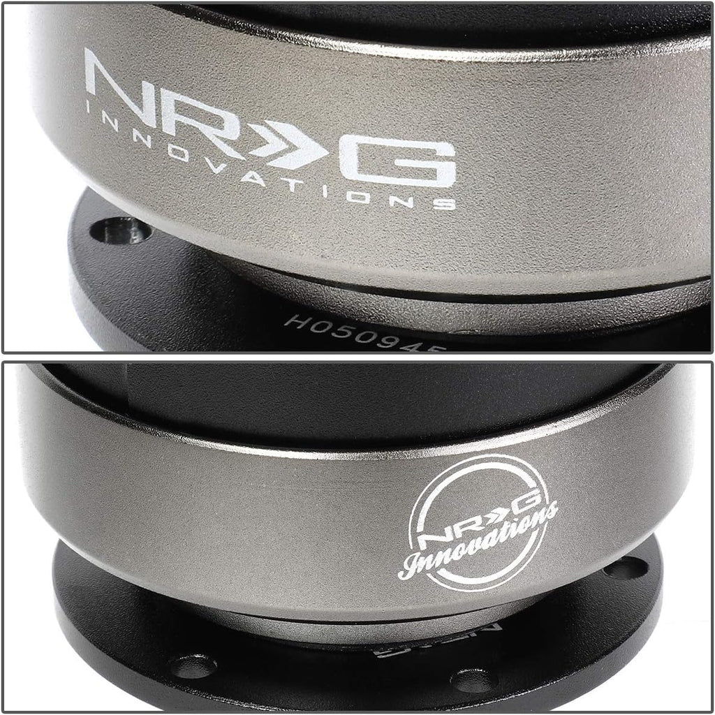 Auto Dynasty NRG Innovations SRK-200BK-TI Steering Wheel Quick Release Adapter Gen 2.0 Black Body/Titanium Ring