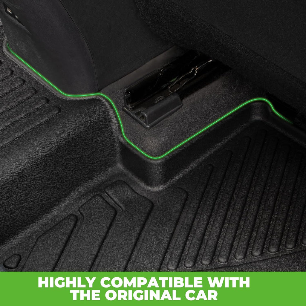 Floor Mats & Cargo Liner Set Fit for 2021-2011 Dodge Grand Caravan 7 Seat All Weather Protection TPE Anti-Slip Automotive Full Set Floor Liners Custom Dodge Grand Caravan Accessories