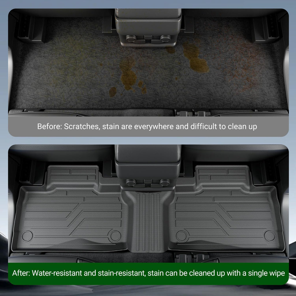 xipoqix Floor Mats Compatible with 2020-2026 Ford Explorer Trunk Mat Backrest Mats TPE Replacement for 7 Seats 2020-2026 Ford Explorer Accessories (Trunk Mat with Backrest Mat+Floor Mat)