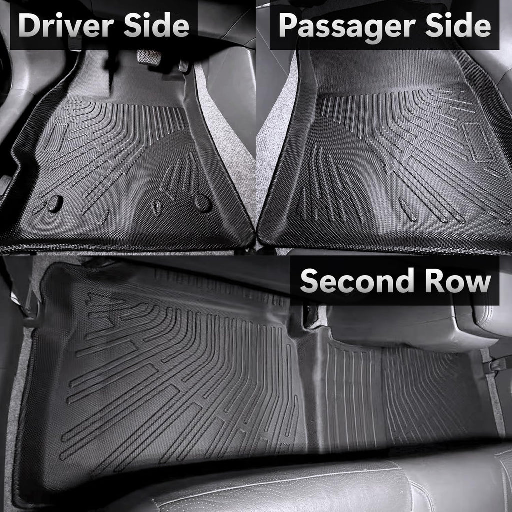 Floor Mats Compatible with Toyota Prius 2010-2015(Not Fit Plug in,V or C Model),All Weather Protection TPE Cargo Liner with Backrest Mats Accessories for Prius 2010 2011 2012 2013 2014 2015