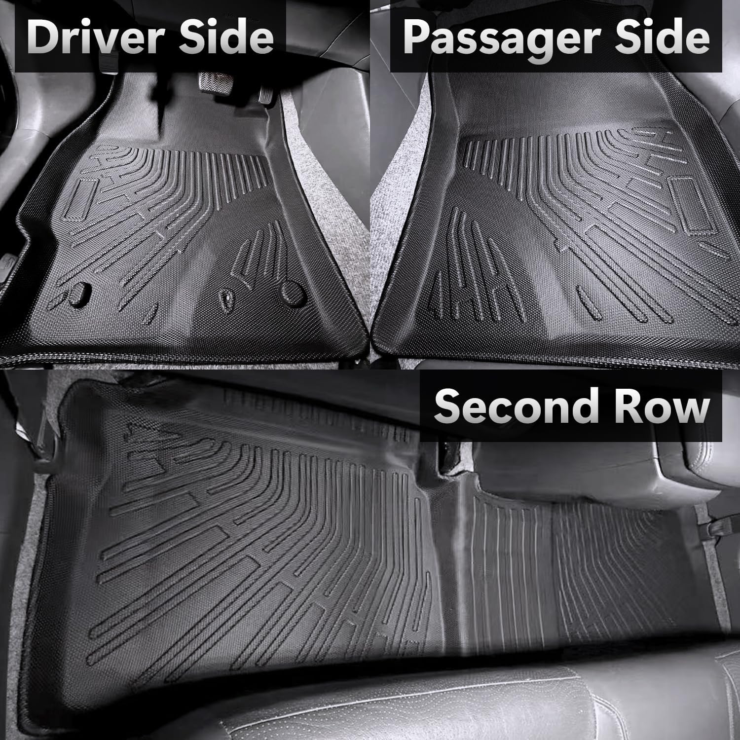 Floor Mats Compatible with Toyota Prius 2010-2015(Not Fit Plug in,V or C Model),All Weather Protection TPE Cargo Liner with Backrest Mats Accessories for Prius 2010 2011 2012 2013 2014 2015