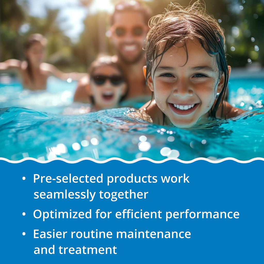 In The Swim High-Usage Pool Maintenance Kit – Chlorine-Free Shock, Pure Clear Enzyme, Water Clarifier - Crystal Clear Pools - Basic