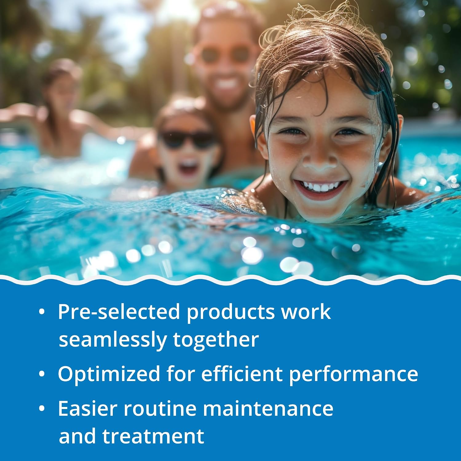 In The Swim High-Usage Pool Maintenance Kit – Chlorine-Free Shock, Pure Clear Enzyme, Water Clarifier - Crystal Clear Pools - Basic