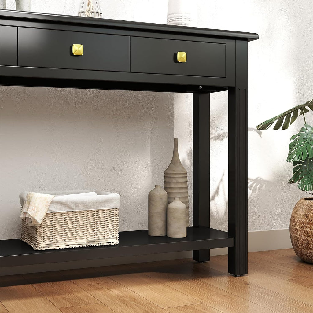 Kinfant Console Table - Entryway Table Sofa Table Hallway for Living Room, Front Hall, Couch (Drawer Handle Style 4)