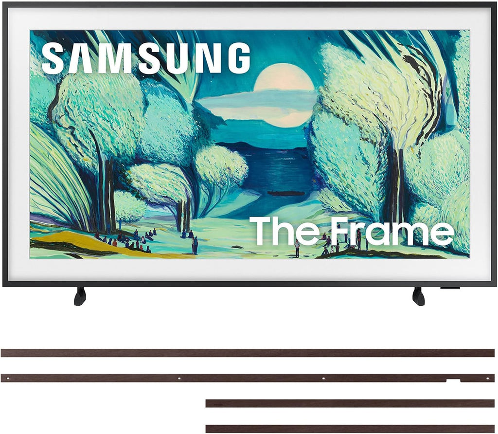 Samsung QN50LS03FAFXZA 50 Inch The Frame QLED 4K Art Mode Vision AI Smart TV with a VG-SCFA50BWB Customizable Bezel - Modern Brown (2025)