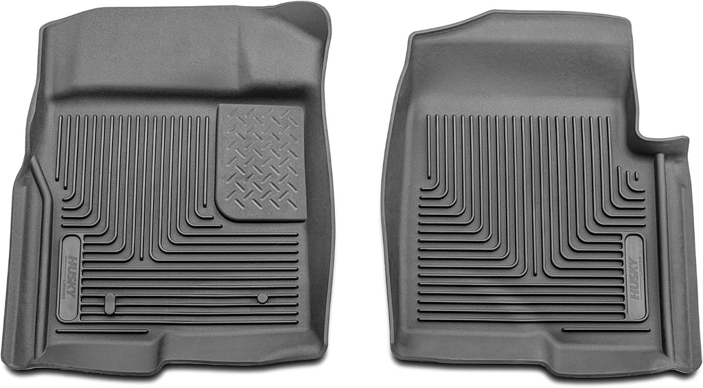 Husky Liners X-act Contour Floor Mats | Fits 2009-2014 Ford F-150 All Cabs w/Out Manual Shifter | Front Row, 2-pc Black - 53311