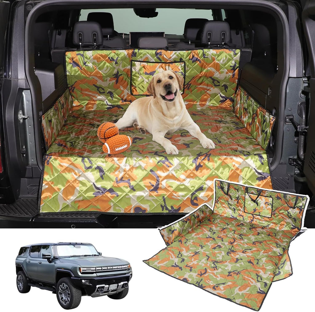 All-Protection Cargo Mat Liner for Hummer EV Accessories Rear Trunk Cargo Liner Floor Mat Cargo Liner for Dogs for Hummer EV SUV 2024 2025+ Heavy Duty 3D Waterproof Protect (Camouflage)