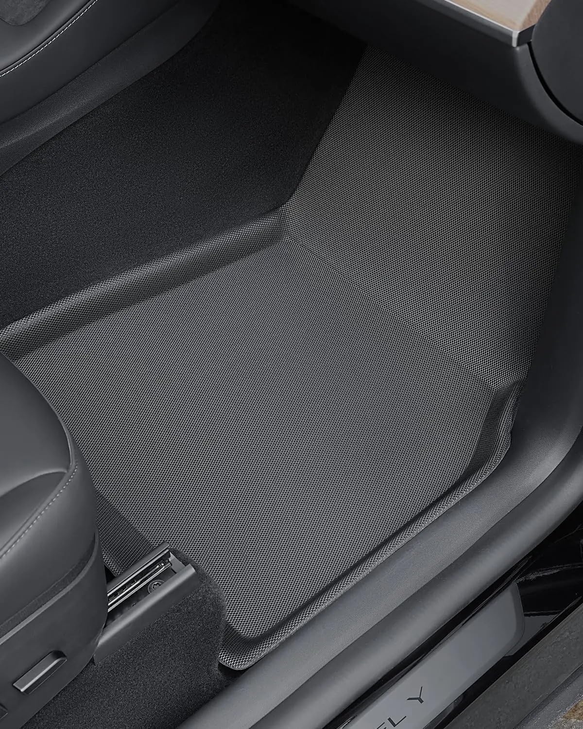 Floor Mats Compatible with Tesla Model 3 2017-2024 XPE Cargo Liner Cargo Trunk Mat Left Right Driving(6PCS RHD,Model 3 2017-2020)