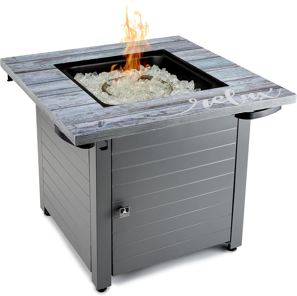Relax Gray 30' Square Gas Fire Table