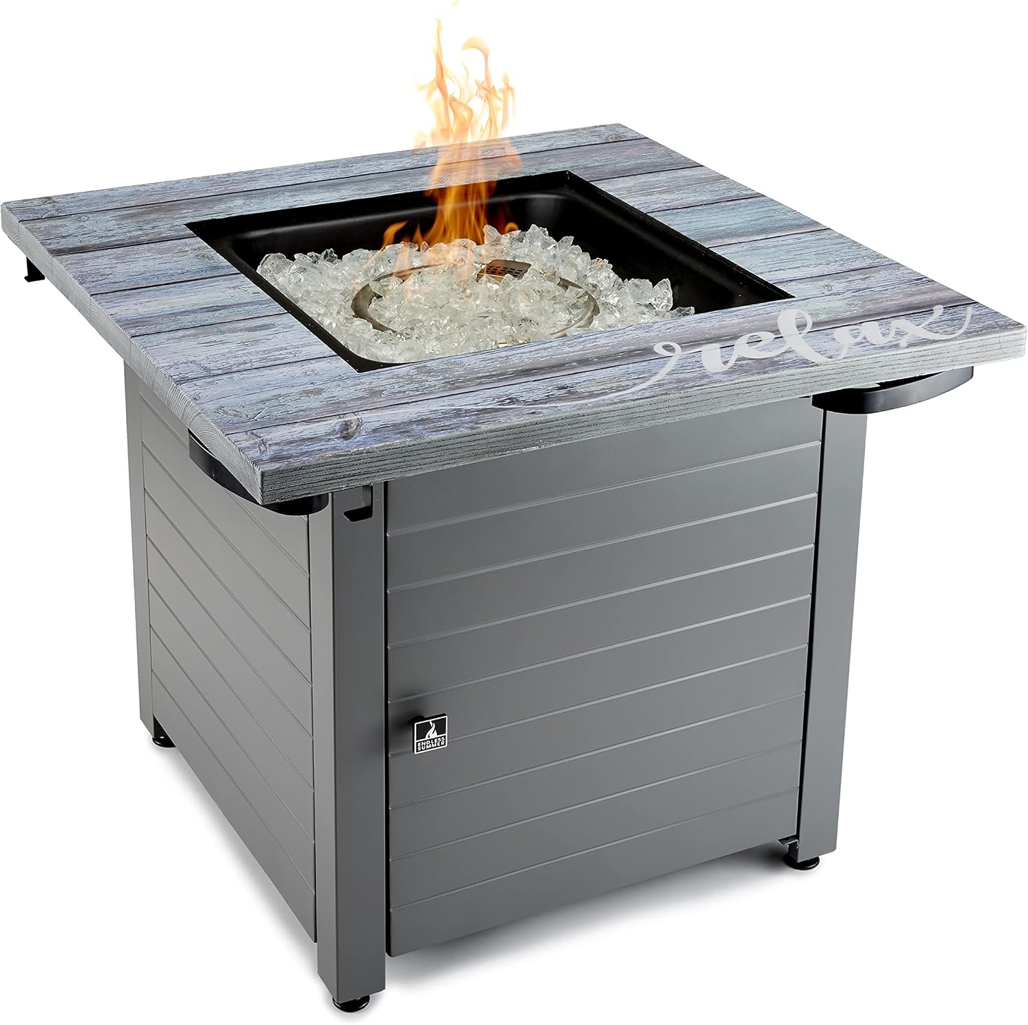Relax Gray 30' Square Gas Fire Table