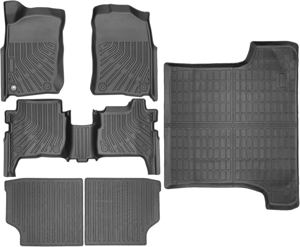 Floor Mats & Backrest Mats & Cargo Mat Custom for 1996-2002 Toyota 4Runner,All Weather Protection for Car Mats Anti-Slip TPE Odorless Floor Liners Toyota 4Runner Accessories