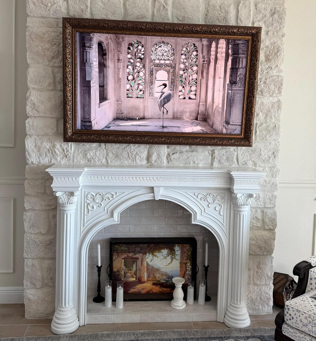 Classic Vintage Deep Gold 43' TV Frame - Compatible ONLY with Samsung The Frame TV (Fits 2021-2026 Models, Model Codes: 43LS03A/B/C/D/FA/HE)