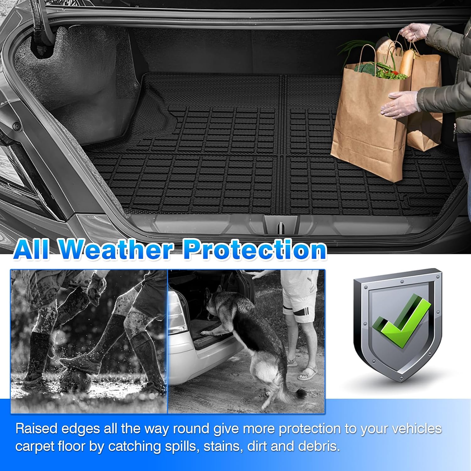 Cartist Floor Mats and Cargo Liner Fit for WRX 2022-2025 All Weather Floor Mat WRX Accessories Heavy Duty Carpet Protection