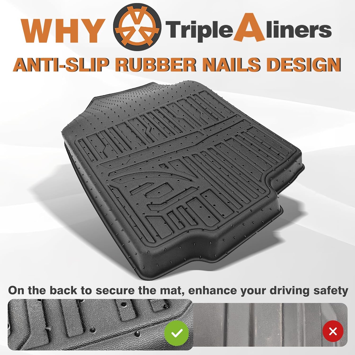 TripleAliners Floor Mats & Trunk Mat & Backrest Mats All Weather Liners Compatible with 2025 2026 Chevrolet Equinox Accessories TPE Custom Fit Floor Liners Rear Trunk Cargo Mat Seat Back Cover(No EV)