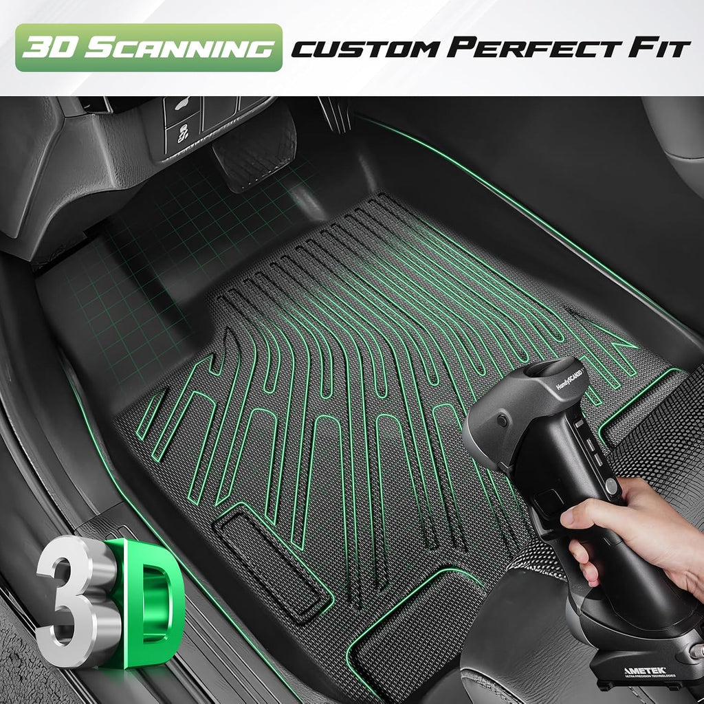 Cartist Floor Mats and Cargo Liner Fit for Nissan Pathfinder 8 Seats 2022-2026 All Weather TPE Floor Mat Pathfinder Accessories Heavy Duty Carpet Protection (Trunk Mat with Backrest Mat+Floor Mats)