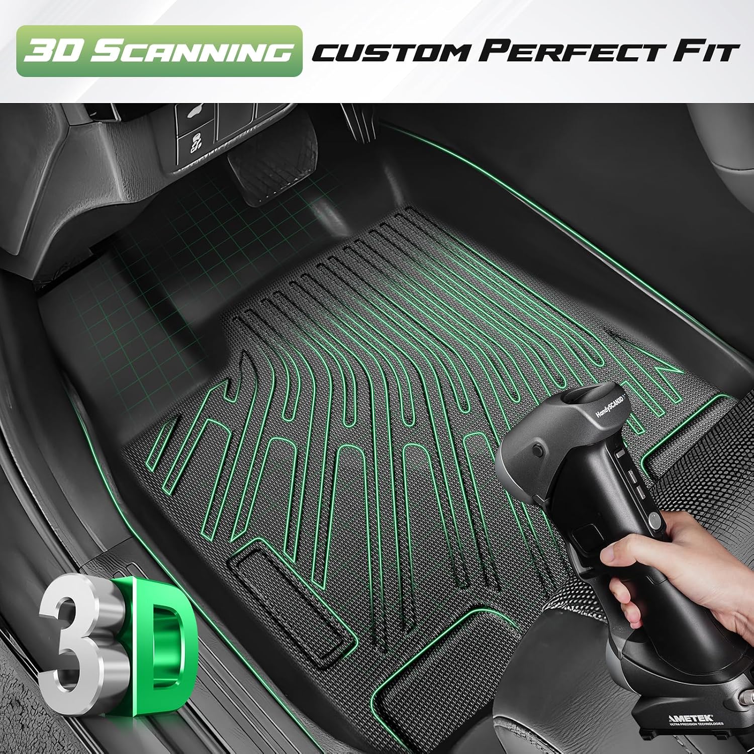 Cartist Floor Mats and Cargo Liner Fit for Nissan Pathfinder 8 Seats 2022-2026 All Weather TPE Floor Mat Pathfinder Accessories Heavy Duty Carpet Protection (Trunk Mat with Backrest Mat+Floor Mats)