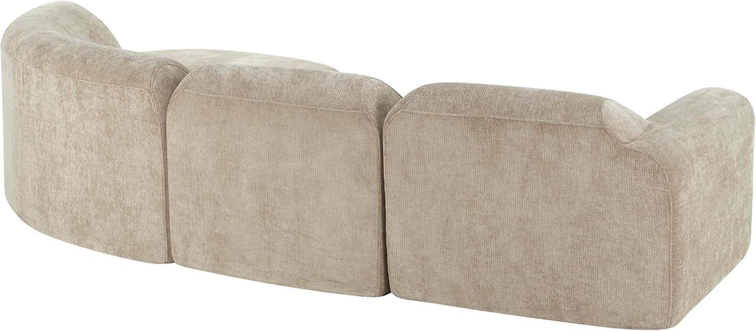 Christopher Knight Home Midel 111' Modular L-Shape Sofa Couch with Chaise Lounge, Modern Boneless Sofa for Living Room, Fabric Upholstered Cloud Couch with Deep Seat, Dark Beige