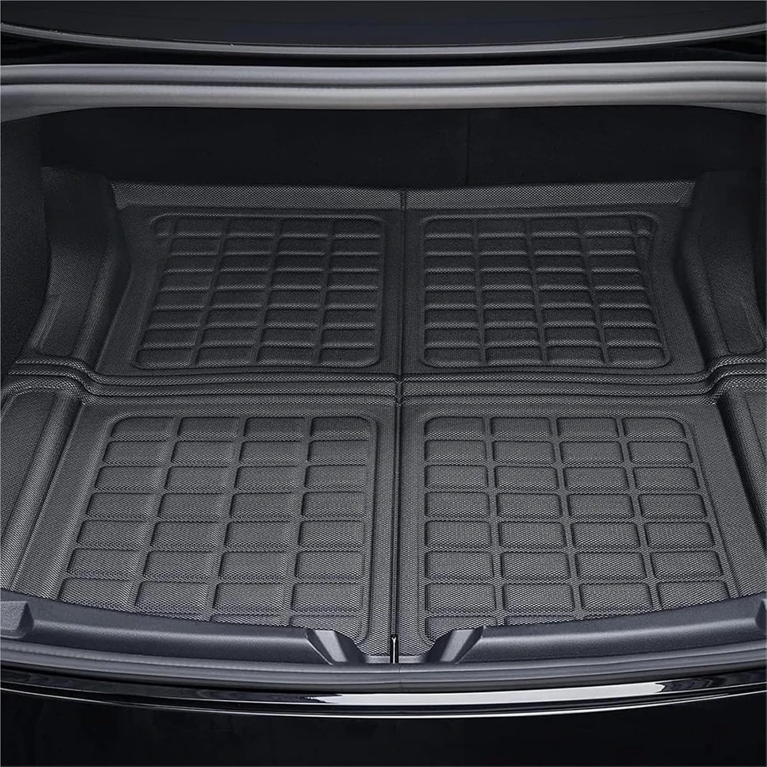 Compatible with Tesla Model 3 Highland 2024 XPE Floor Mats All Weather Trunk Floor Mat WP Non-Slip Cargo Liners Left Right Rubber(M3 8PCS LHD)