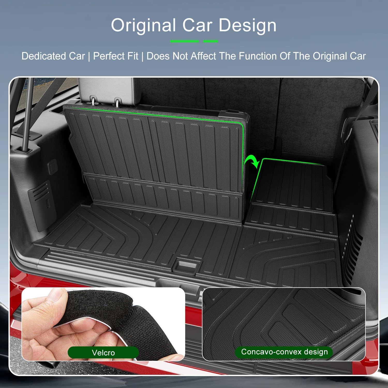 xipoqix 7-Seat Floor Mat Compatible with 2003-2017 Ford Expedition Floor Liner Lincoln Navigator Electric Replacement for 2003-2017 Ford Expedition Accessories (Trunk Mat+3rd Backrest Mats+Floor Mats)