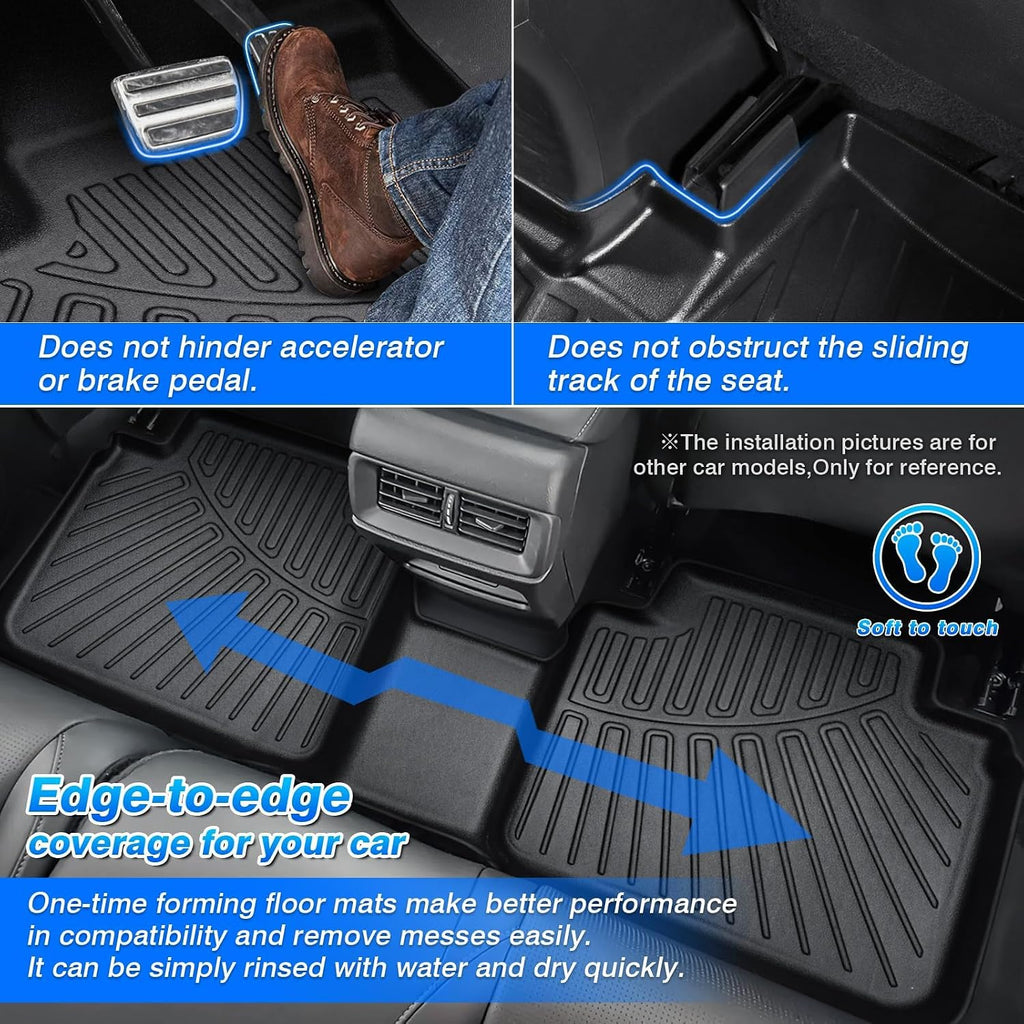 Sorento Floor Mats & Cargo Liner w/Backrest Mats Fit for Kia Sorento 2021-2025 2026 Hybrid (PHEV & HEV) & Plug-in Hybrid, All Weather Floor Liner for Sorento Accessories