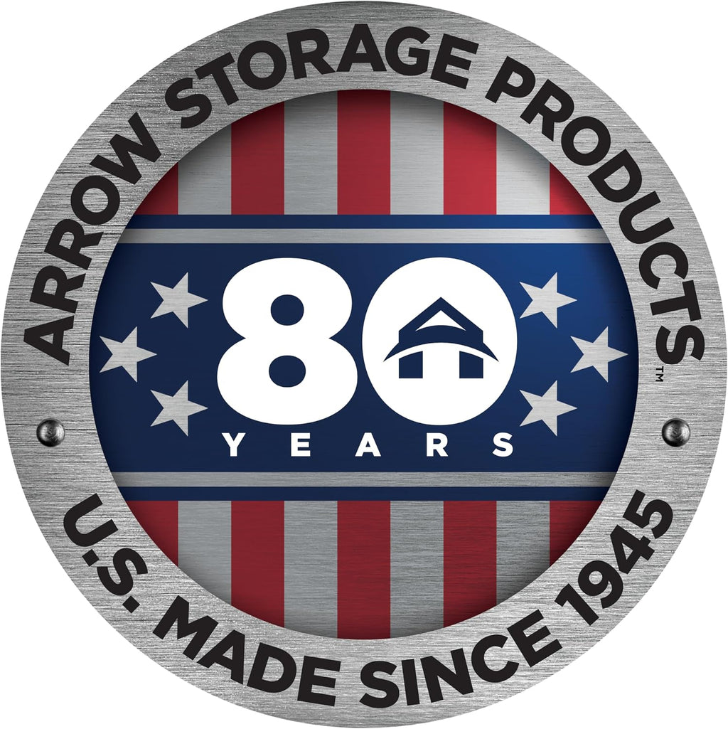 Arrow Shed 8' x 8' Ironwood Galvanized Steel Outdoor Shed Kit, Anthracite