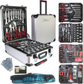Tool Sets for Men, Tool Kit with Rolling, Complete Household Tool Set, Aluminum Trolley Case Tool Set,Tool kit as Gift on Father's Day
