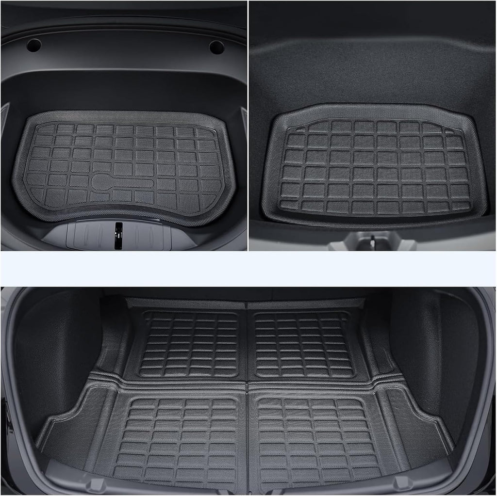 Compatible with Tesla Model 3 Highland 2024 XPE Floor Mats Cargo Liners All Weather Trunk Floor Mat Waterproof Left Right Hand Drive(4PCS RHD)