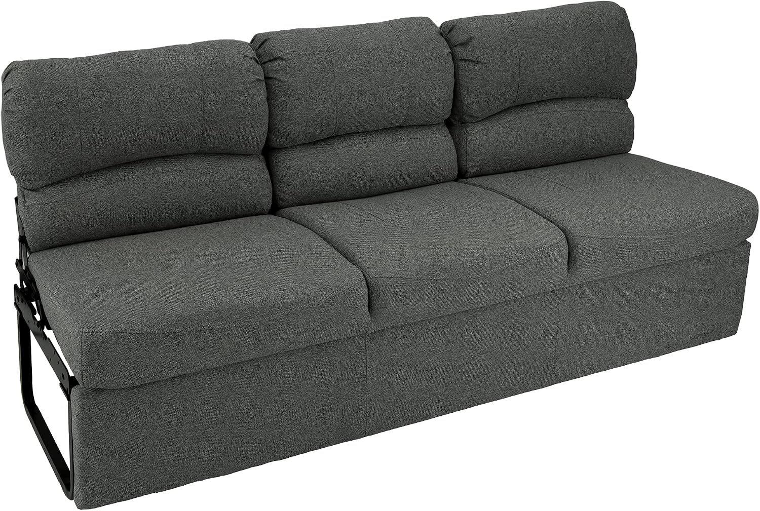 RecPro 68' RV Jackknife Sleeper Sofa with Drop-Down Console | Cloth Fabric | 2 Colors to Choose from | Furniture for RV and Camper (Fossil Cloth)