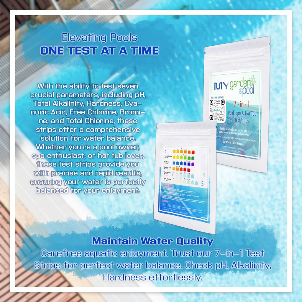Poolife Algaecide 90 – Long-Lasting Copper Pool Algaecide for Green, Black & Mustard Algae – 90-Day Protection – Includes 7-in-1 Test Strips, Measuring Cup & Pool-IQ AI Assistant 4 Pack