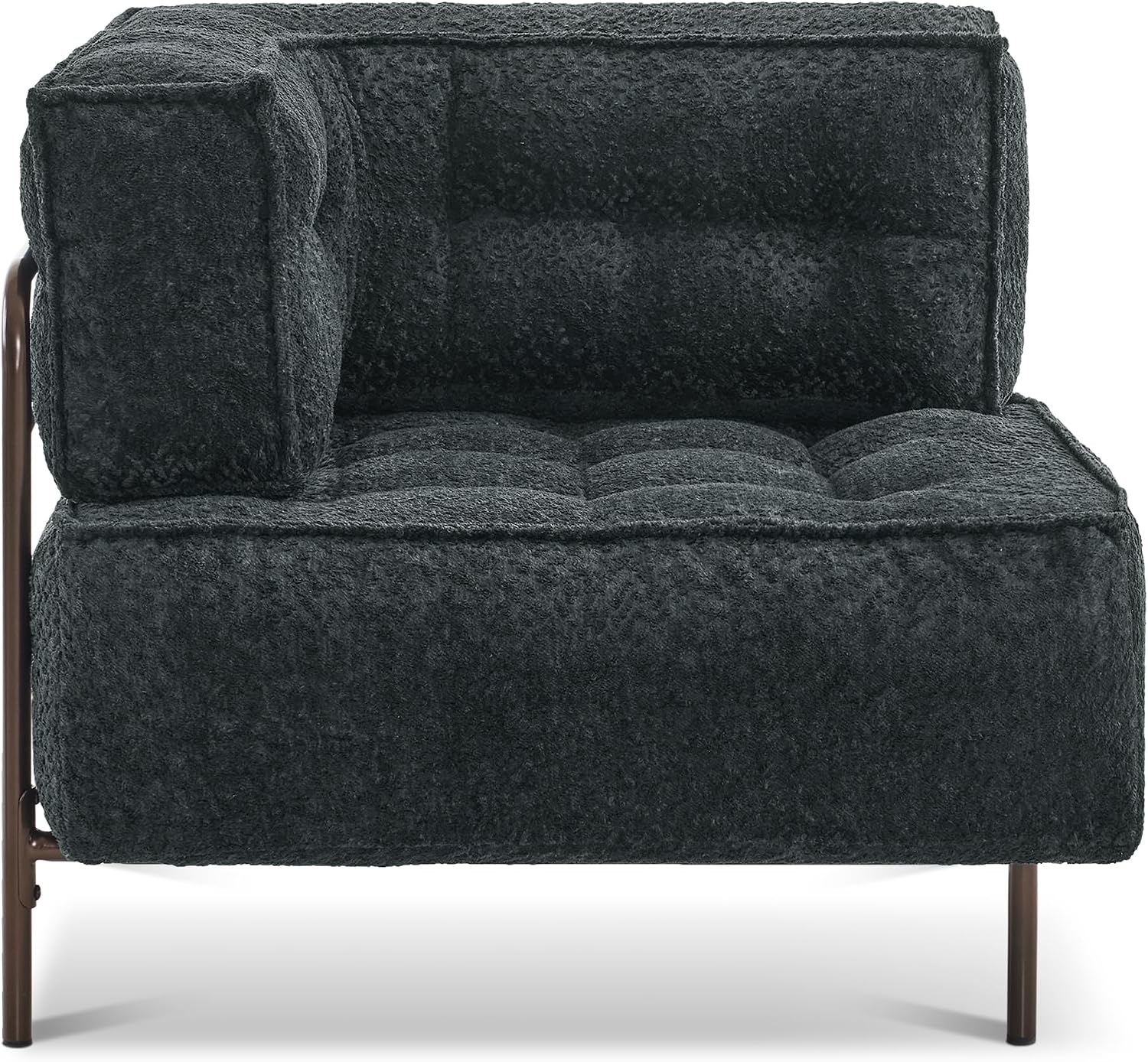 MCombo Modular Sofa Couch with Removable Cushion, Accent Sofa Chair, Upholstered Sofa for Living Room, Apartment, Office (Grey, Corner Seat)