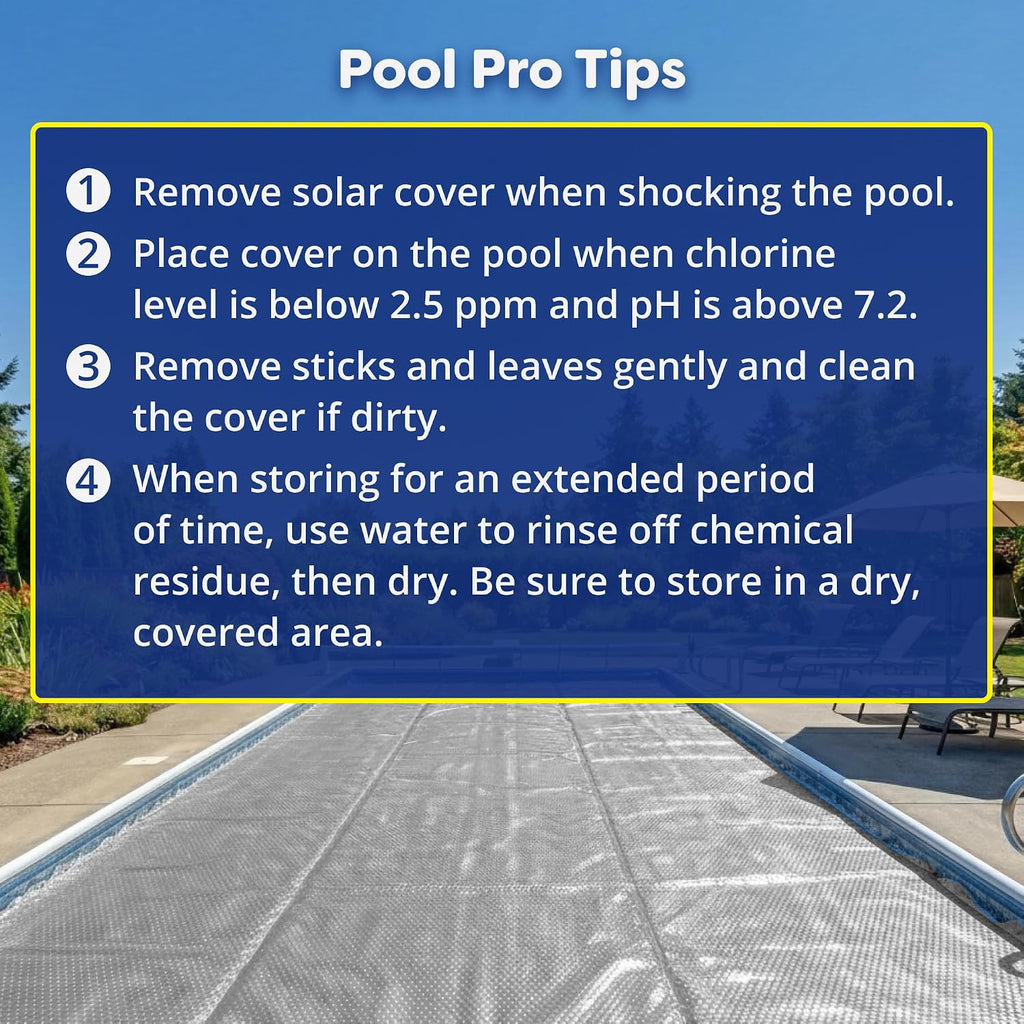 In The Swim 15' x 30' Ultra Silver Oval Solar Pool Cover 16 Mil for Solar Heating Above Ground Pools and Inground Pools