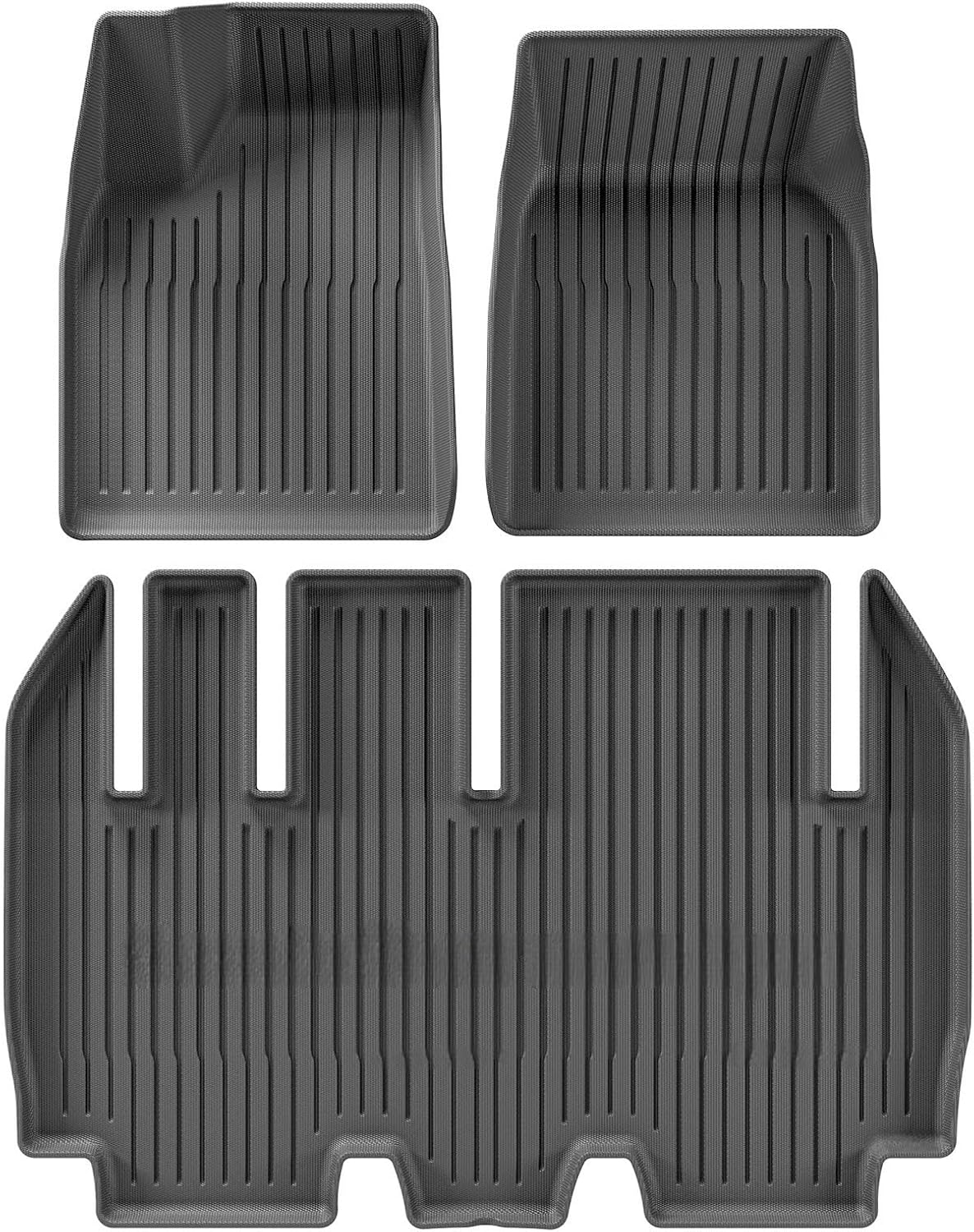 for Tesla Model X 2024 5/6/7 Seat TPE 3D Car Floor Mats Cargo Liner Trunk Pad Waterproof Protective Left Rudder(5seats 3PCS)