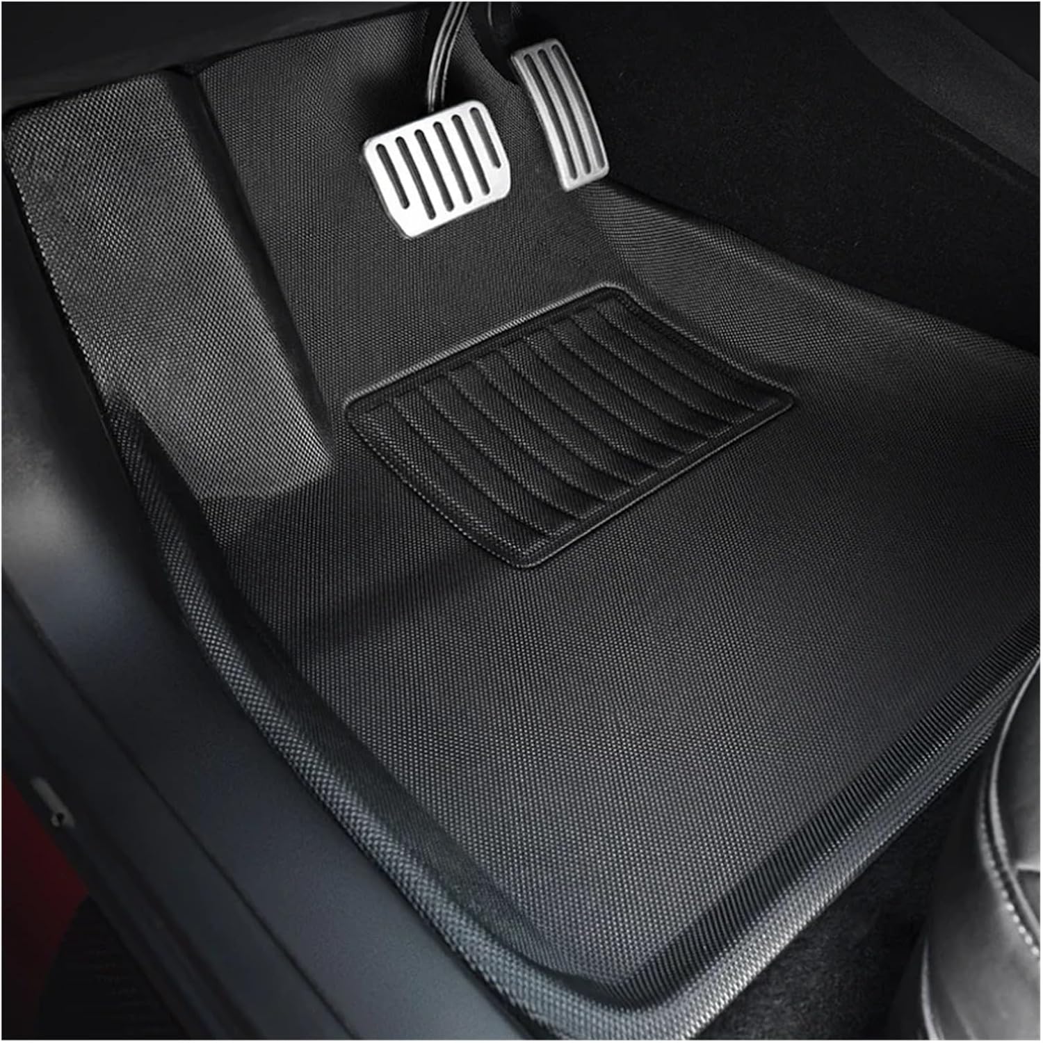 Auto Parts Compatible with Tesla Model 3 Highland XPE Floor Mats Trunk Mats All Weather Front Rear Cargo Liner Mat, Waterproof Anti-Slip Foot Pads(RHD Double mats)